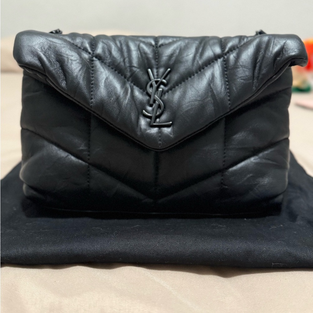 Yves Saint Laurent Mini Puffy Bag in Black
